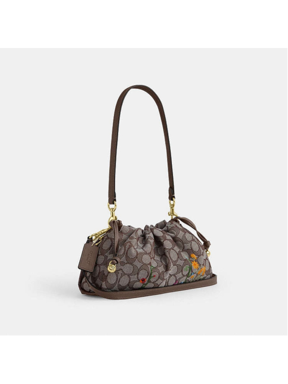 NEW Coach Faye Shoulder Bag In Signature Jacquard With Floral Embroidery NWT - Picture 9 of 16